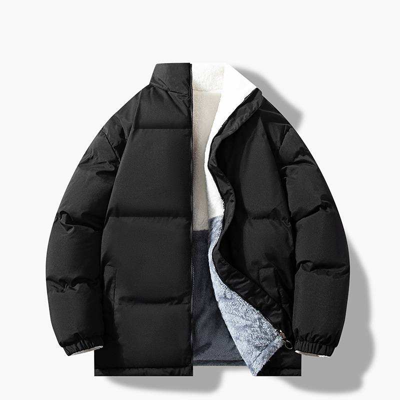 Herrenbekleidung Woll-Baumwollmantel Herrenjacke Cord Winter doppelseitiger Baumwollmantel plus samtverdickte Baumwolljacke_voghion.com