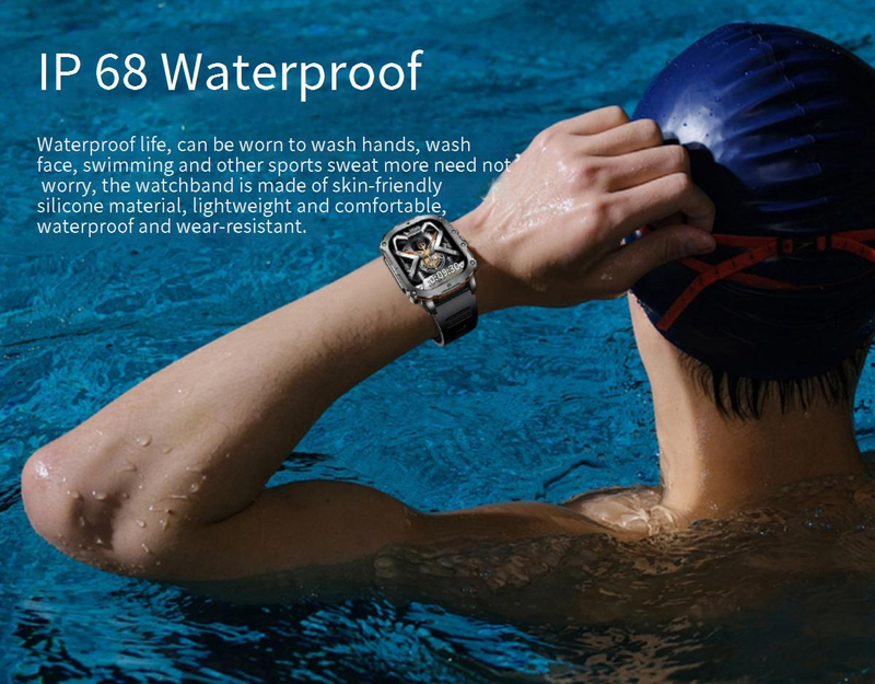 AK72 smart watch 1.952 AMOLED screen Bluetooth call heart rate blood oxygen monitoring outdoor multi sports_voghion.com