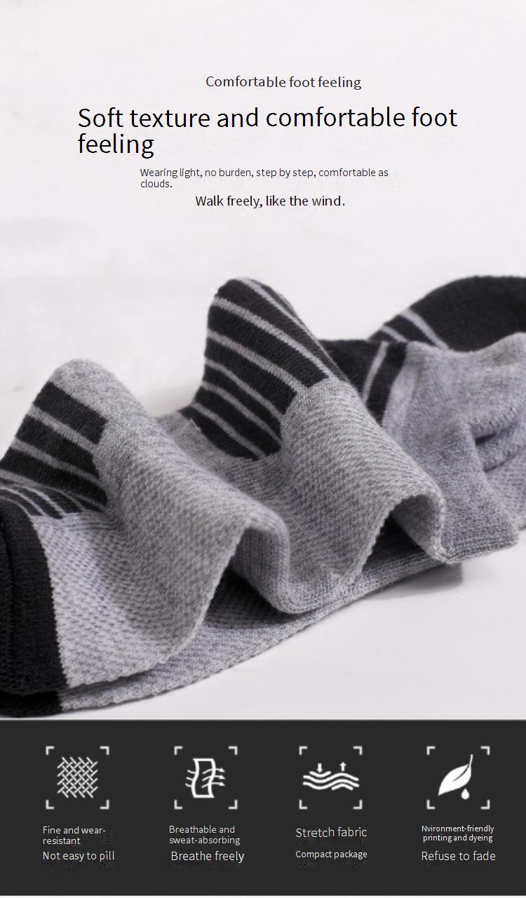Chaussettes pour femmes Two Wolves, nouvelles chaussettes épaisses en serviette, chaussettes courtes, chaussettes bateau, absorbantes de la transpiration, respirantes, chaussettes de sport noires et blanches grises_voghion.com