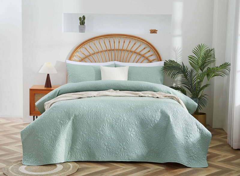 CG05 Five-Leaf Clover Bed Cover Set, Suitable For Bedrooms And Living Rooms (1* Bedspread +2* Pillowcase, No Duvet Core Or Pillow Core)_voghion.com