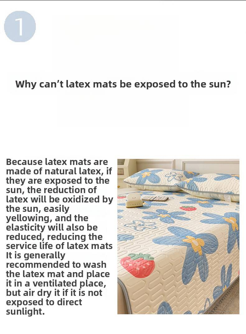 Latex Cooling Mattress Pad – Natural Thai Latex With Ice Silk Cover, Breathable & Hypoallergenic For Kids & Adults, Multiple Sizes & Cartoon Designs_voghion.com