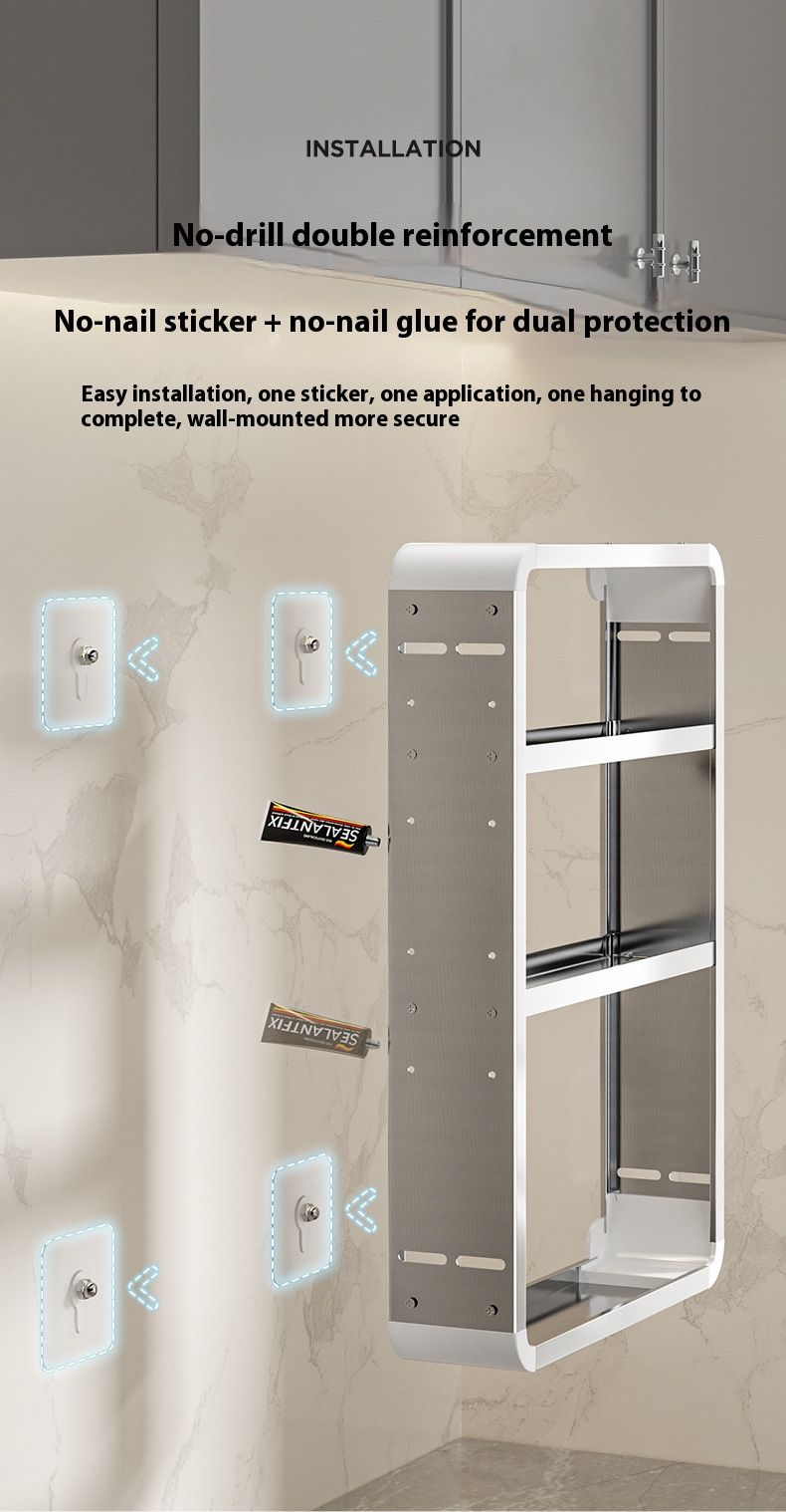 Modular Wall-Mounted Kitchen Organizer – Adjustable Stainless Steel Spice Rack With Utensil Holder & Condiment Boxes (Space-Saving, 4 Sizes)_voghion.com