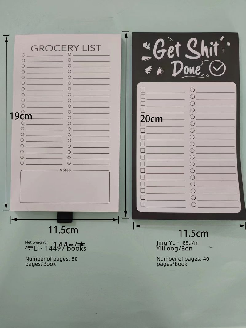 Factory supply soft magnetic notepad English cute office student notepad with pen holder to map can be customized_voghion.com
