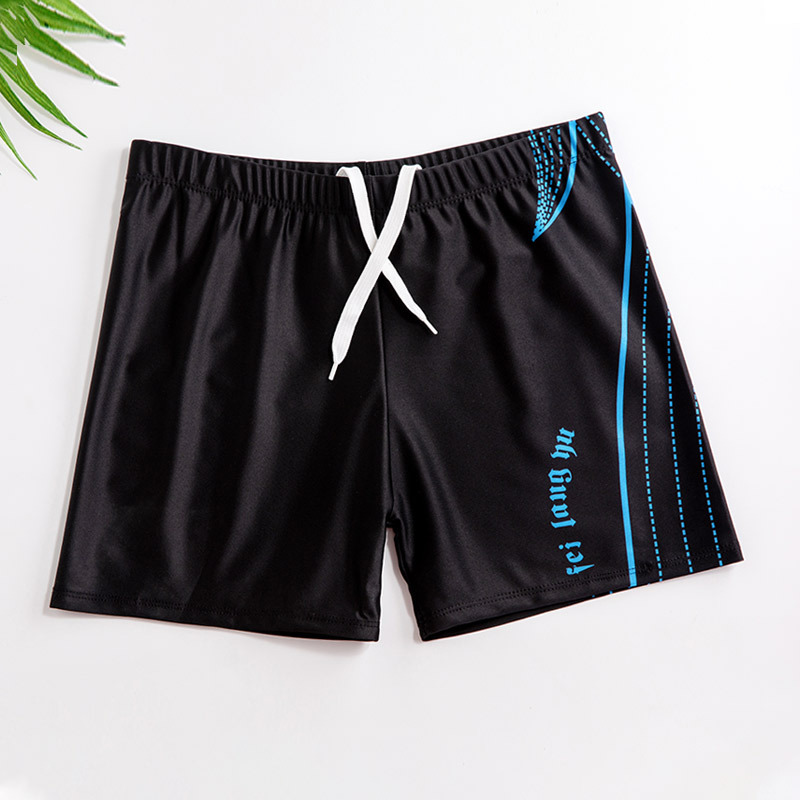 Swimming trunks for men to prevent awkwardness, 3/4 square angle, summer loose fit, large size professional swimsuit_voghion.com