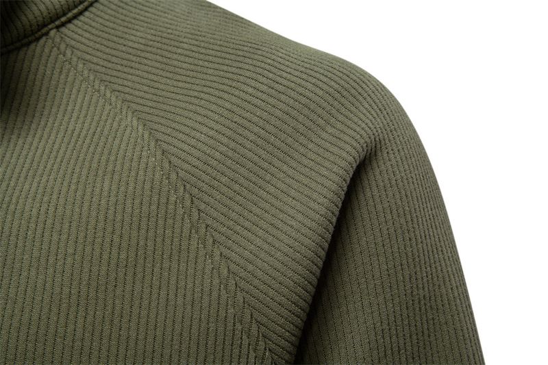 Sudadera polar con media cremallera para hombre: cuello alto, corte holgado, cálida y cómoda para otoño e invierno._voghion.com