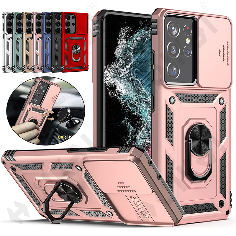 Case For Samsung Galaxy S23 S22 S21 Ultra Plus A54 A34 A14 Kickstand with Camera Protection Rugged Military-Grade Drop Cover_voghion.com