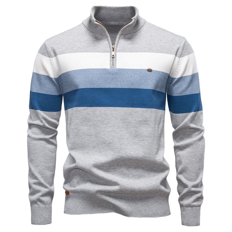 Herren Open Chest Stand Neck Herren Pullover Pullover Strickpullover Herren_voghion.com