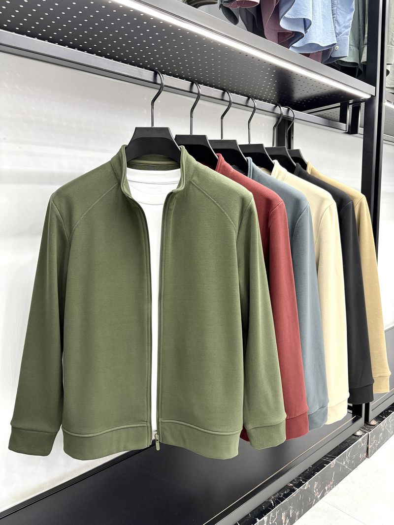 2025 New Integrated Fleece Men's Stand-up Collar Jacket, Autumn And Winter Fleece Fleece Cardigan Jacket Jacket Liner_voghion.com