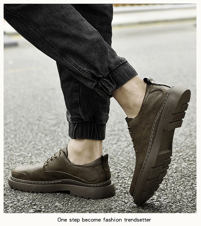 Scarpe in pelle di grandi dimensioni da uomo, stivali da locomotiva in velluto termico, stivali corti, stivali casual Martin_voghion.com