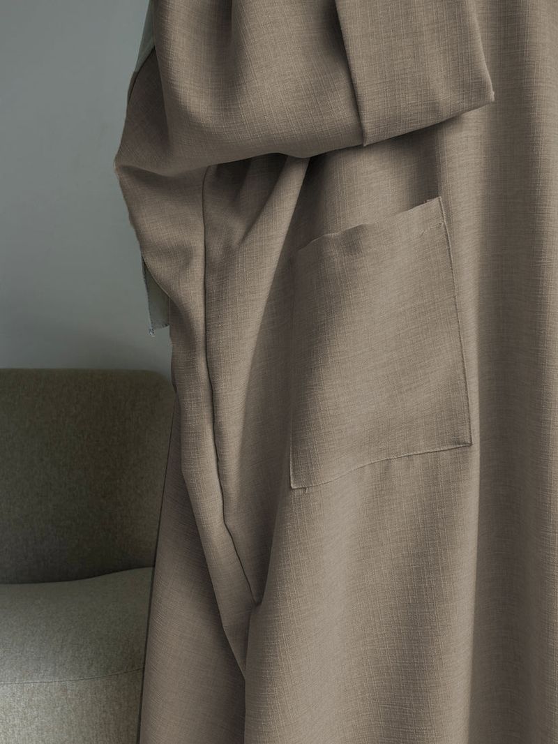 Abito musulmano per mamma e bambini, gonna lunga da donna, colore solido, tascabile, abito islamico, Abaya_voghion.com