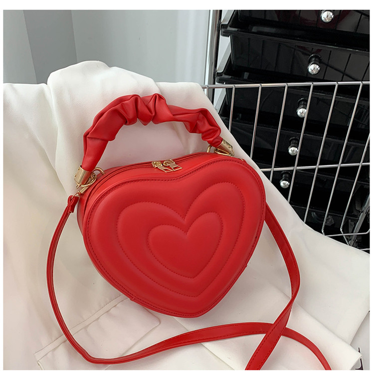 Borse a tracolla firmate a forma di cuore a forma di cuore di amore alla moda Borse a tracolla firmate per donna Borsa con manico superiore in pelle PU solida_voghion.com