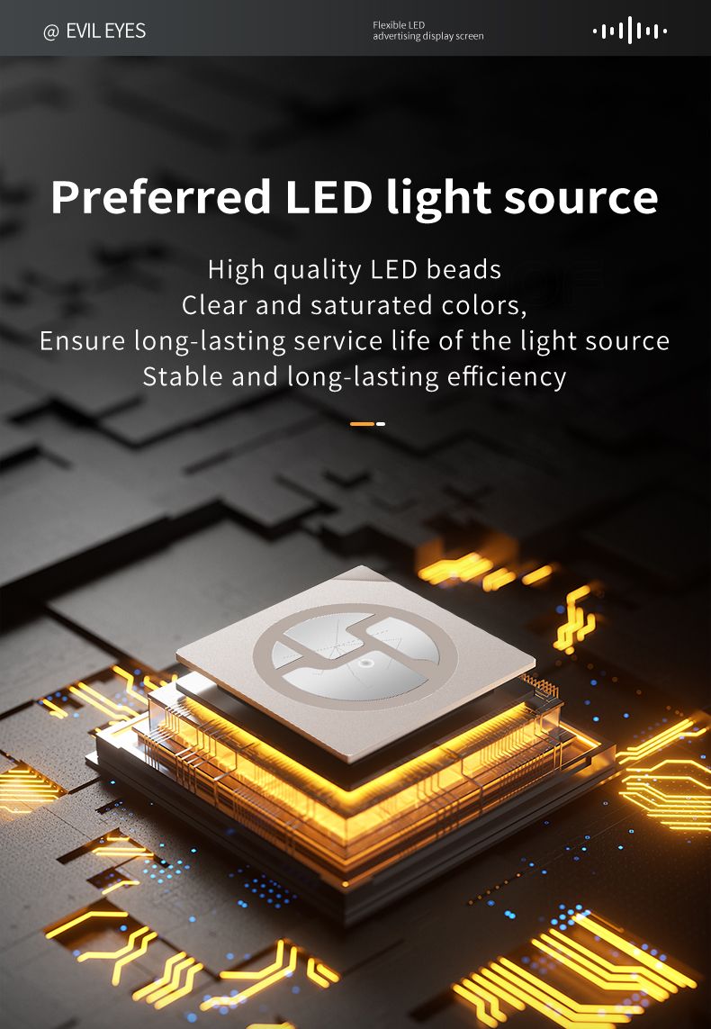 Truck Car Devil Eye LED Pixel Panel Light Remote Control Soft Foldable Lighting Scrolling For Board Windshield 12V 24V_voghion.com
