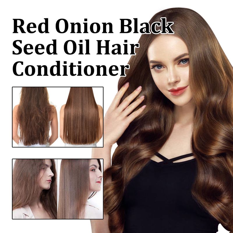 Huile de nigelle et d'oignon rouge EELHOE pour un cuir chevelu propre, hydratant, lisse et brillant._voghion.com
