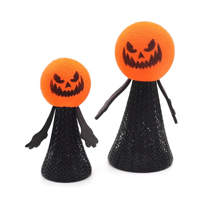 Marionnette à doigt auto-divertissante pour chat, jouet d'Halloween en EVA avec tête de citrouille et elfe sauteur_voghion.com
