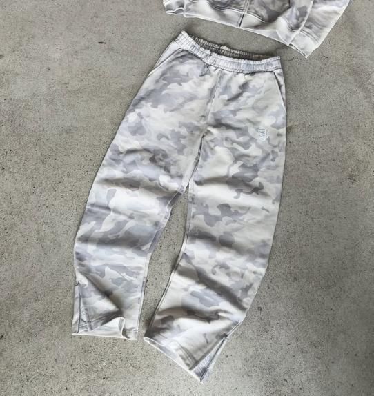 Men's Clothing Rope Zipper Sweatpants Elastic Drawstring Zip-Up Camo Jogger Pants With Hoodie - Urban Streetwear Hip Hop Two-Piece Set For Men & Women_voghion.com