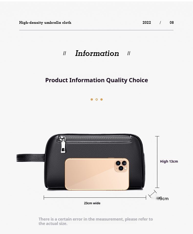 New Men's High Quality Large Capacity Business And Leisure Soft Leather Multi Pocket Handbag For Men_voghion.com