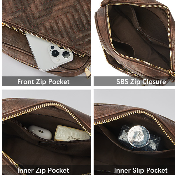 Borsa da donna trapuntata ricamata a quadri color block retrò borsa a tracolla con cerniera tracolla borsa a tracolla portafoglio piccola borsa quadrata_voghion.com