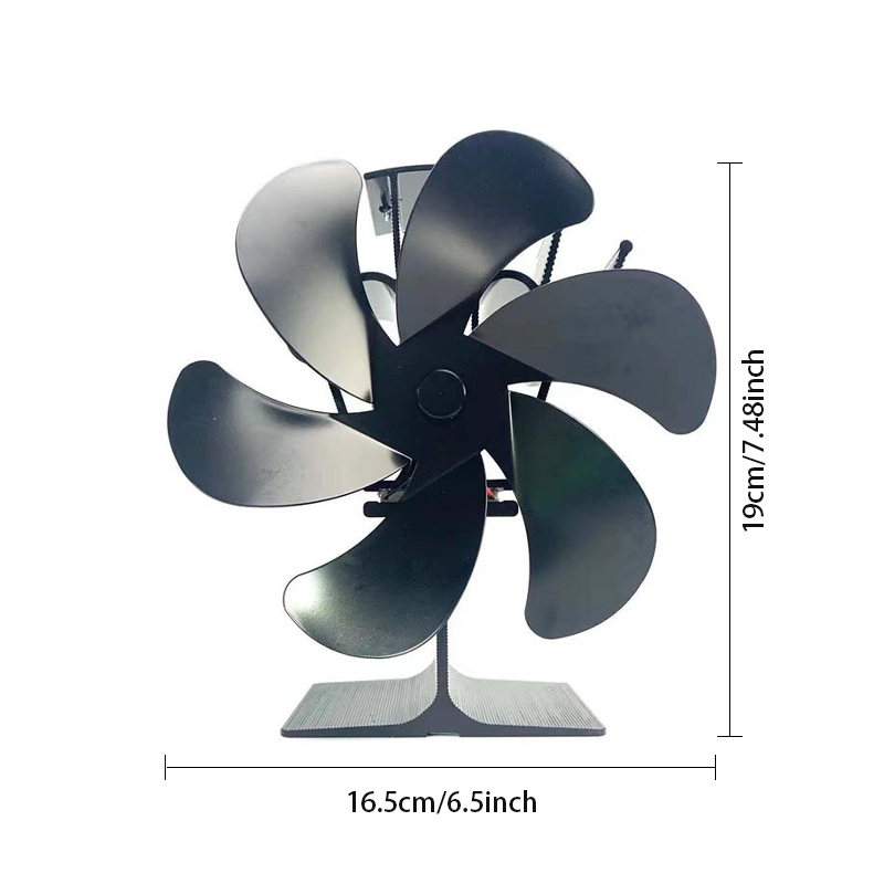 Eco-Friendly Heat-Powered Wood Stove Fan – Silent, Durable, Energy-Saving, No Electricity Needed for Maximum Heat Circulation_voghion.com
