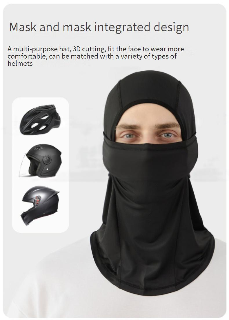 Copricapo estivo con protezione solare, fodera per casco da moto, assorbente per il sudore, ad asciugatura rapida, antivento, per esterni, in seta ghiacciata_voghion.com