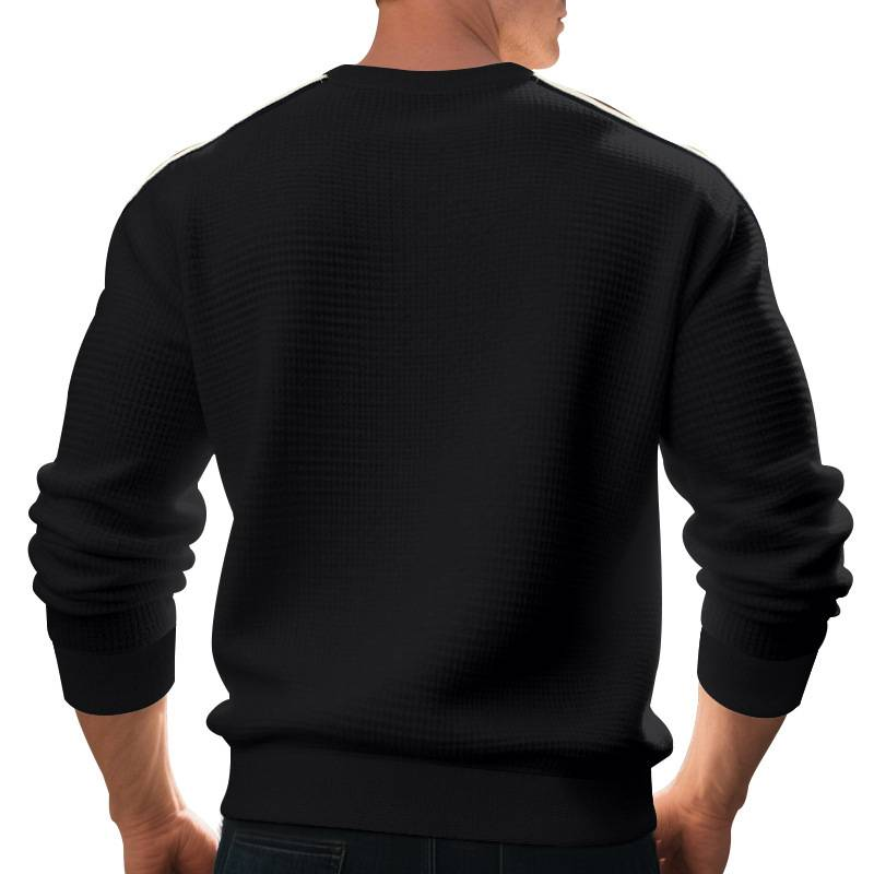 Lockerer Rundhals-Hoodie und dünnes Teakholz-Langarm-T-Shirt für Herren im Herbst und Winter_voghion.com
