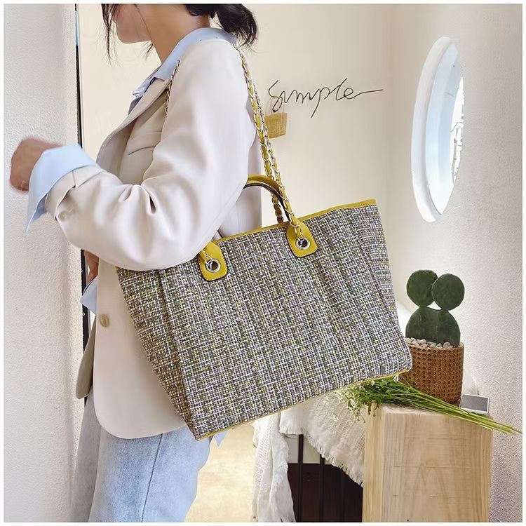 Designer Luxury Large Capacity Woven Bag Tote Bag Casual Shopping Handbag_voghion.com