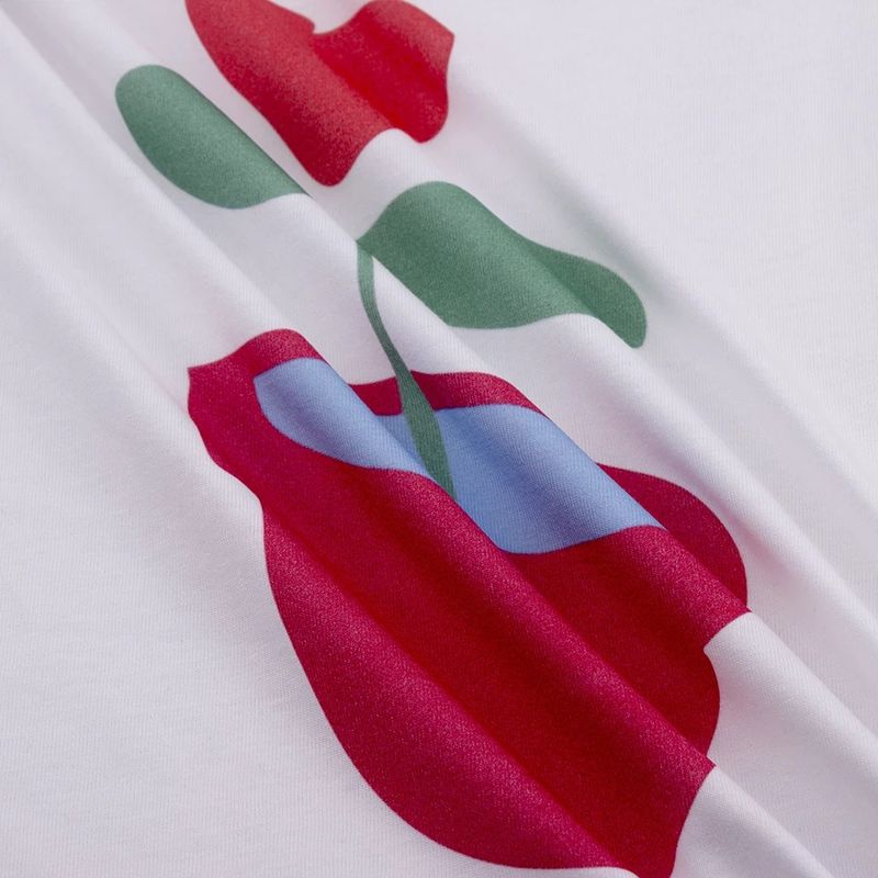 Mother & Kids 2024 nuovo vestito genitore-figlio che innaffia fiori amore T-shirt a maniche corte famiglia di tre o quattro madre e figlia in cima alla tendenza estiva_voghion.com