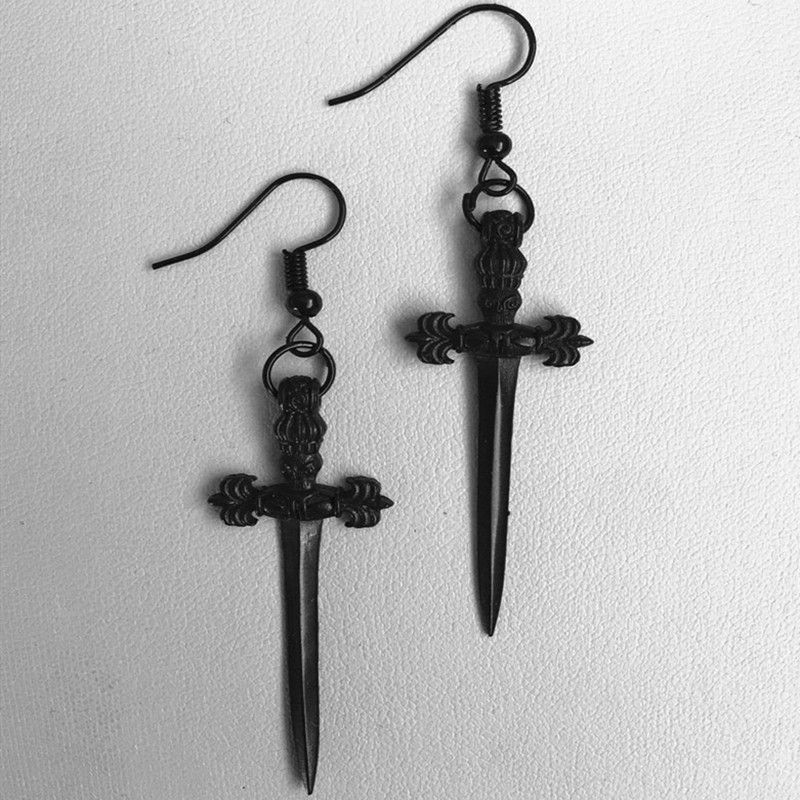 Gothic sword personality creative earring ear hook_voghion.com