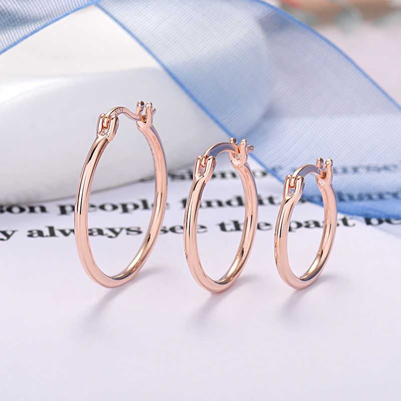 Orecchini a cerchio grandi ed esagerati in stile coreano e giapponese in argento puro_voghion.com