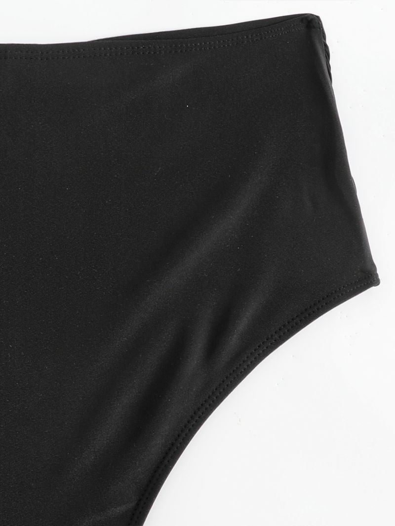Calção de banho feminino com cintura alta e triângulo, versátil, slim, cruzado e vazado_voghion.com