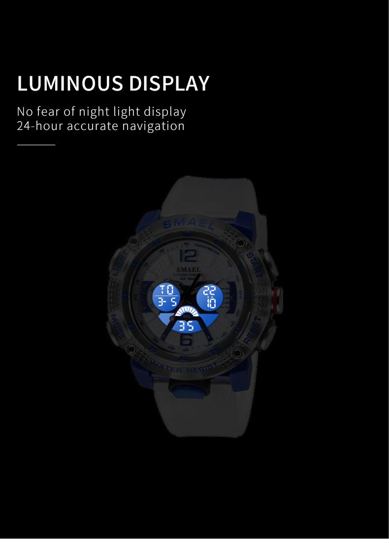 Digitale, analoge, wasserdichte Sportuhr für Herren mit LED-Hintergrundbeleuchtung, multifunktionale Outdoor-Armbanduhr für den Freizeit-, Business- und aktiven Lebensstil_voghion.com
