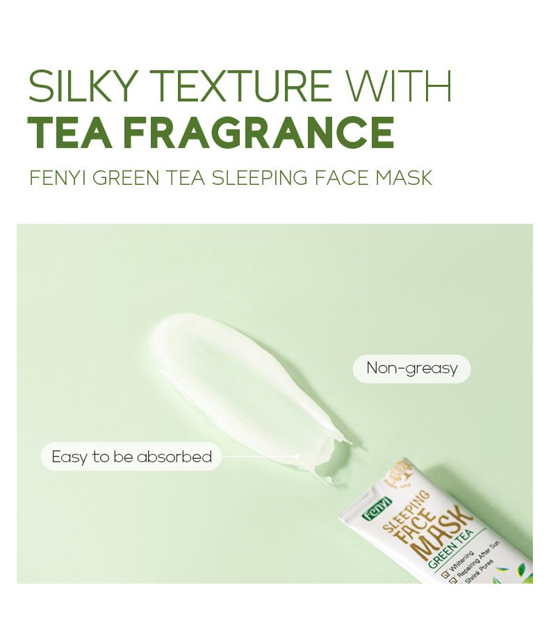 Treatments & Masks Fenyi Brightening Green Tea No Wash Sleeping Mask 3g Hydrating Moisturizing Facial Skin Care Products 1 Piece_voghion.com