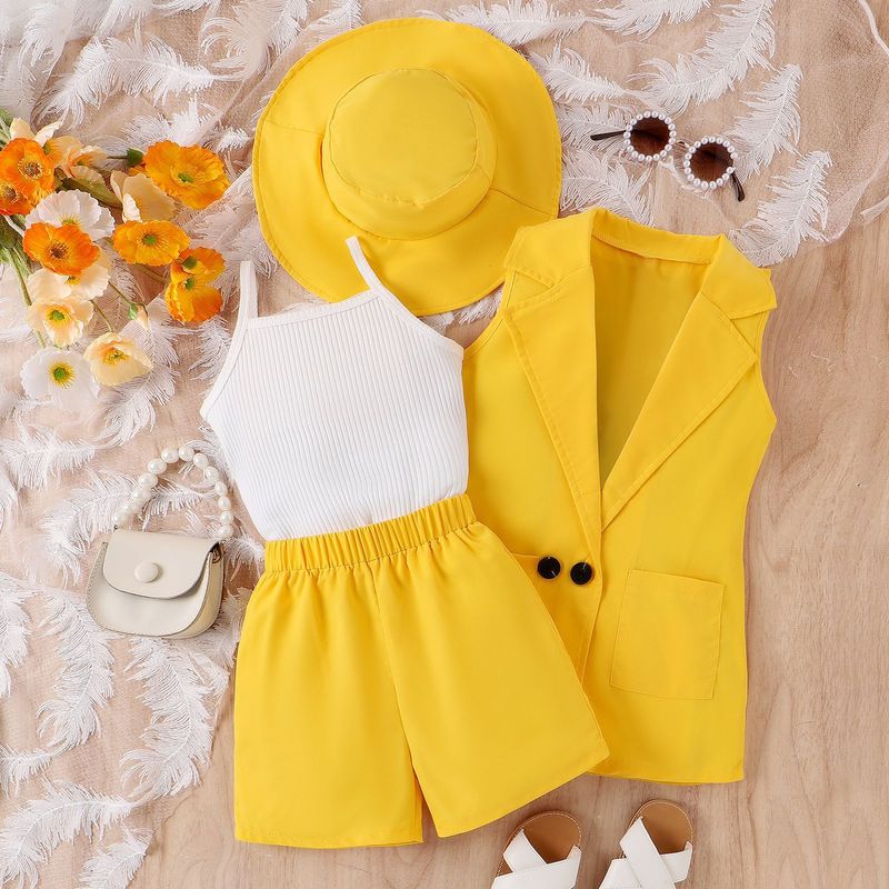 Wind, spring, summer, small medium-sized children's suspender, pit stripe vest, shorts, sleeveless suit jacket, hat, and_voghion.com