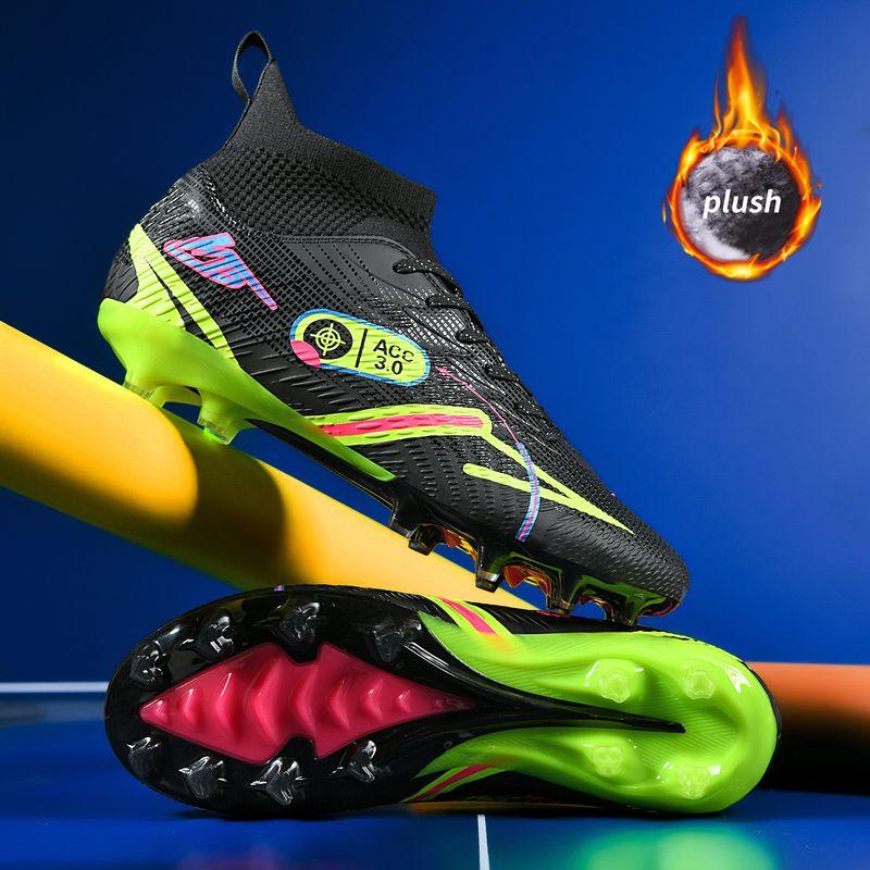 Scarpe da calcio per ragazzi in caldo cotone con punte lunghe e rotte_voghion.com