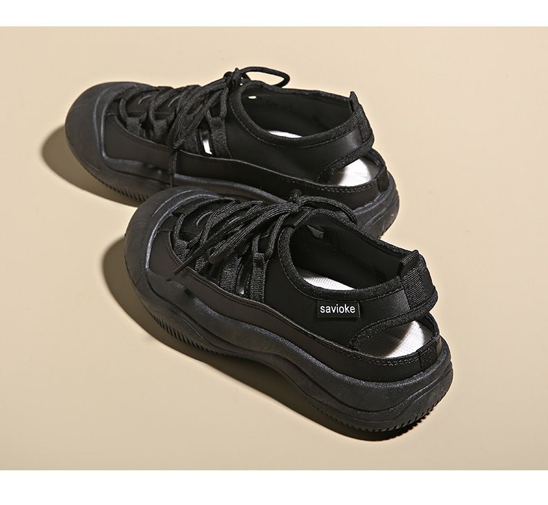 Hohle Segeltuchschuhe weiblich 2024 Sommer neue koreanische Version der Studenten kleine weiße Schuhe weibliche flache ins atmungsaktive Halbpantoffeln_voghion.com