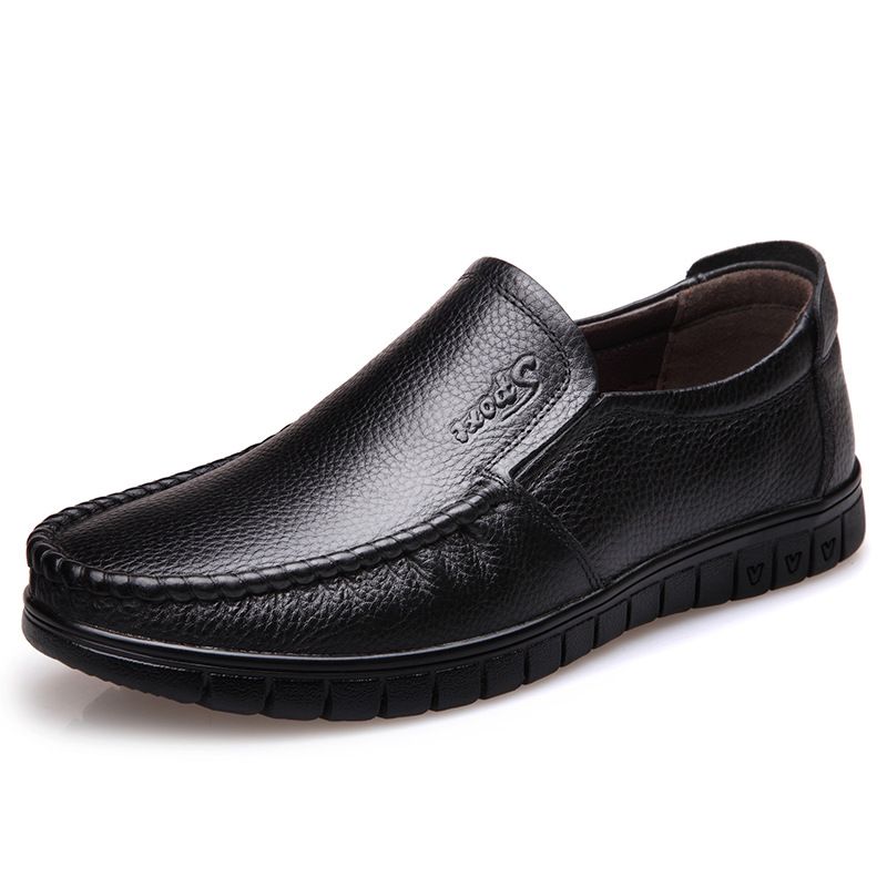 Nuove scarpe da uomo slip-on in vera pelle, taglia grande 4748, per papà di mezza età_voghion.com