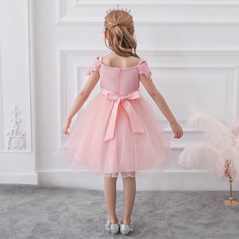 Babykleidung Mädchenkleid Kinderkleid Kleid CuHK Einreihiges, schulterfreies, mit Perlen besetztes Smoking-Laufstegkleid für Kinder_voghion.com