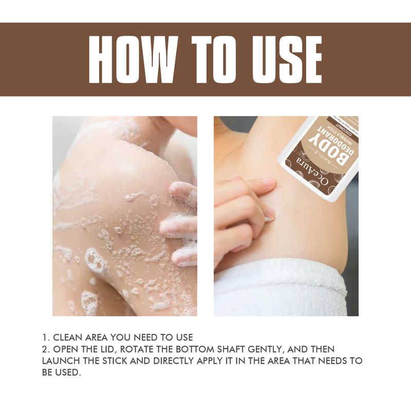 OceAura Whole Body Deodorant, Clean Armpit Sweat Odor Mild Refreshing Deodorant Stick_voghion.com