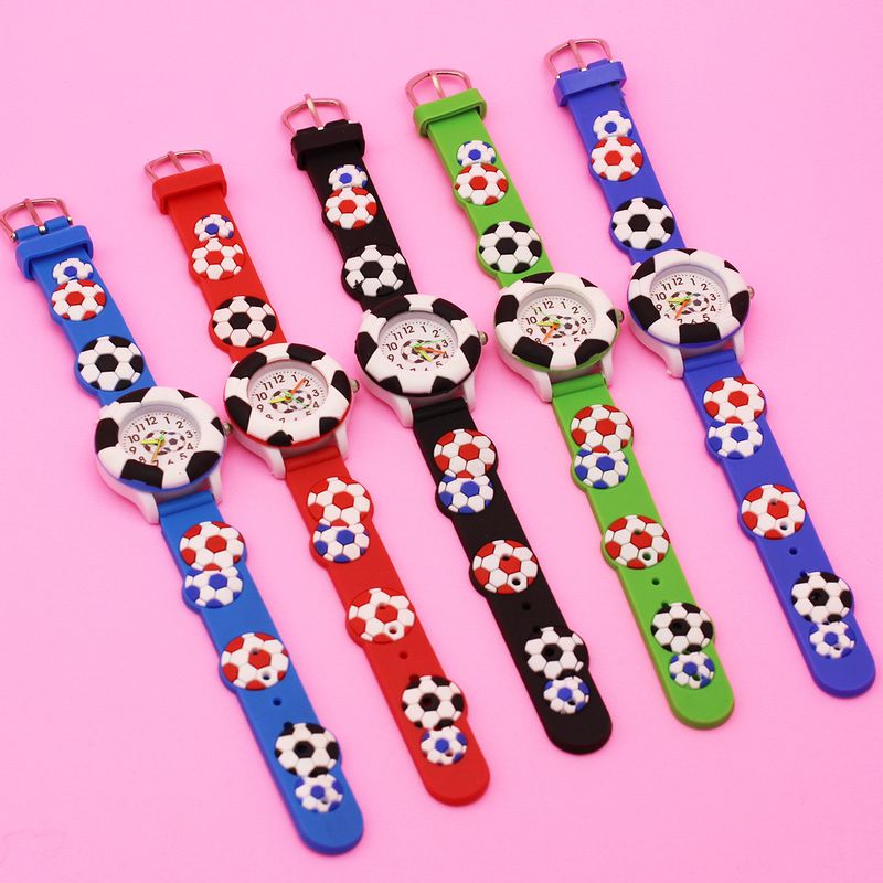 Kinder süße Fußballuhr Basketball Silikonuhr Cartoon Uhr_voghion.com
