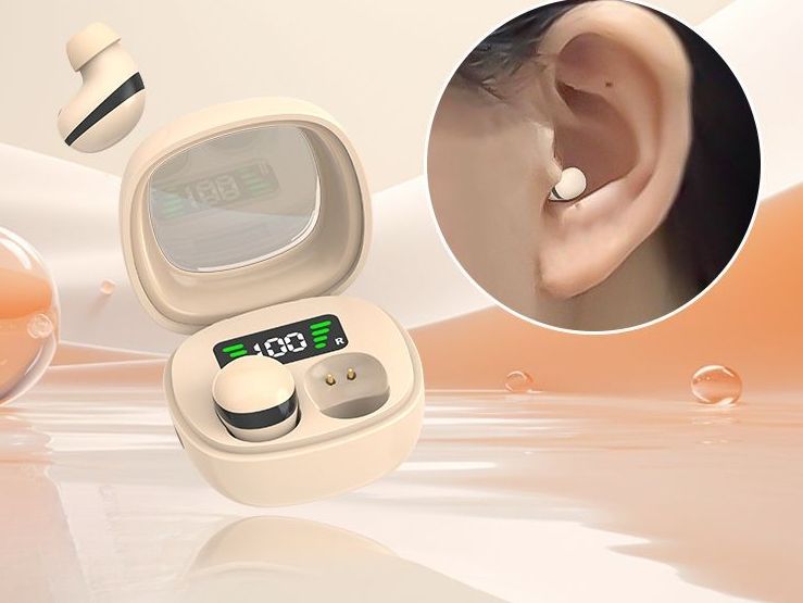 2024 New Style Ultra-Small Mini Earphones Wireless Bluetooth 5.3 Sleep Noise Reduction Comfortable Non-Flashing Light_voghion.com