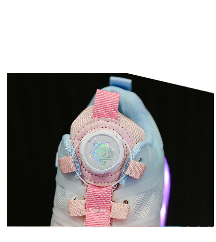 Παπούτσια Flash Charging Colorful Light Shoes Running Horse Light Button Light Παπούτσια για αγόρια με ελαφριά παπούτσια Διπλά πατίνια_voghion.com