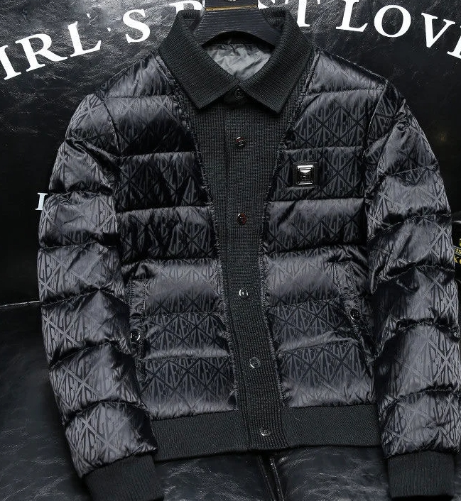 European Station High-End Trendy Verdicken Revers Kurze Daunenjacke Herren Winter Freizeit Mode Bestseller Weißer Entendaunenmantel_voghion.com
