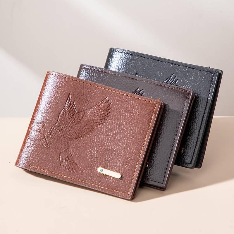 Men's Short Wallet - PU Vintage Coin Purse, Anti-Theft Card Holder, Leather Wallet for Secure Storage_voghion.com