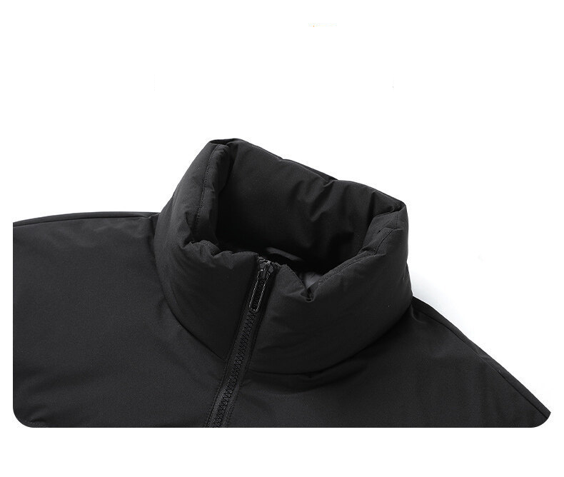 Ropa de hombre Invierno nueva marca de moda camuflaje chaqueta de cuello alto chaqueta de algodón para hombres y mujeres corta dos abiertos pato blanco algodón grueso superior cálido_voghion.com
