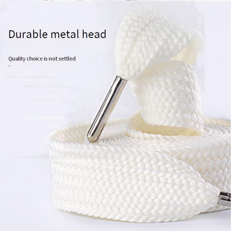 Accessori per scarpe corda per lacci bianchi a bocca aperta, corda per lacci piatti allargati, un paio di lacci larghi 2 cm_voghion.com