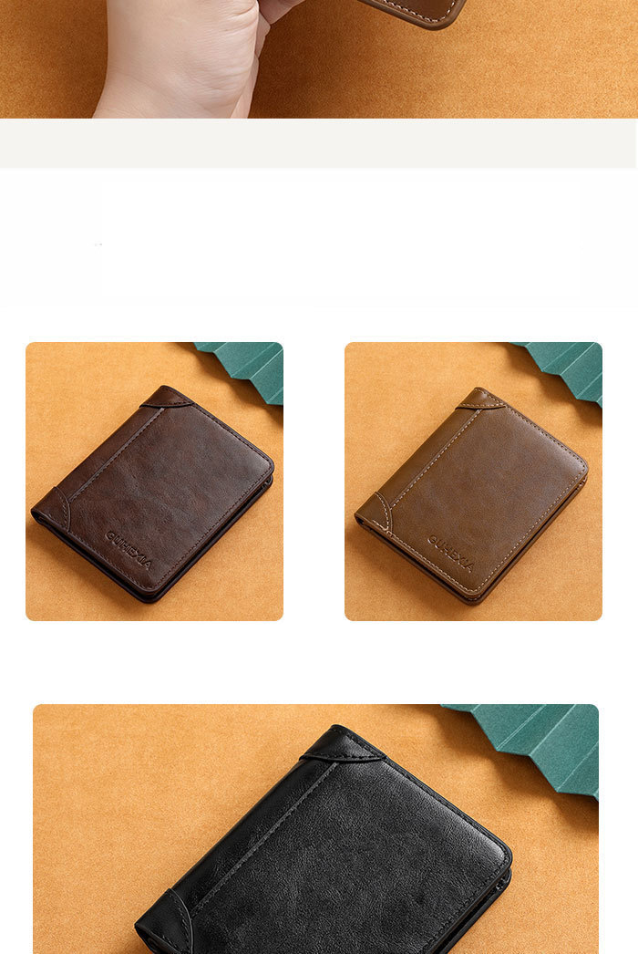 Men's Wallet Wallet Men's Pu Ultra-thin Zip Wallet Soft Wallet Trend Portable Business Retro_voghion.com