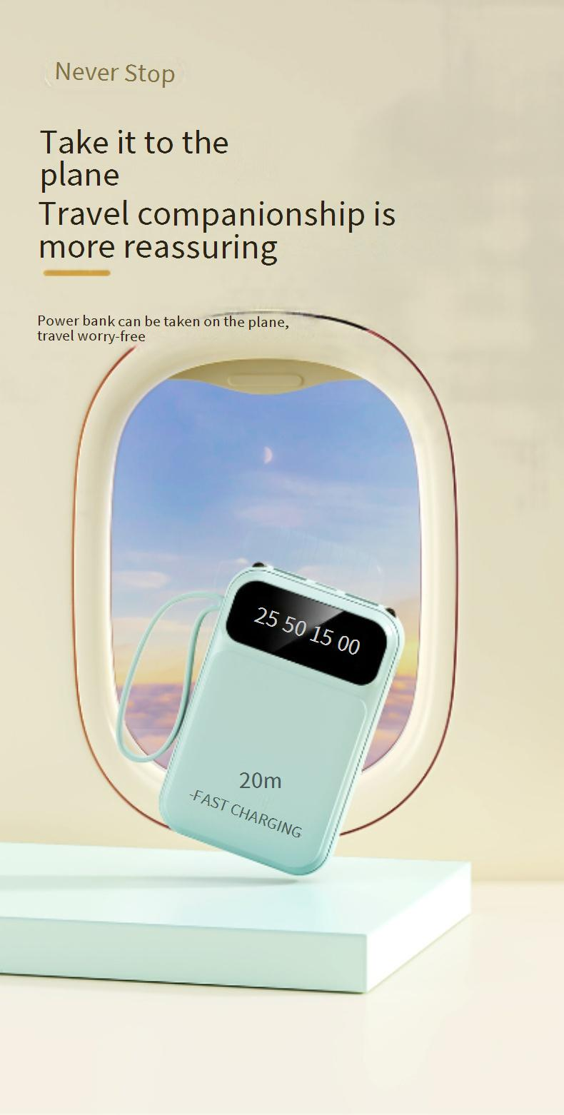 Powerbank Nei Powerbank 20000 mAh Grouss Kapazitéit mAh Mat Véier-Drot Schnellladung Kann Am Fliger Matgeholl ginn_voghion.com