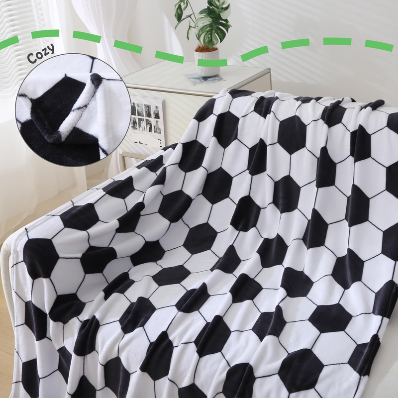 Football Pattern Blanket Holiday Blanket Soft And Comfortable Flannel Warm Home Essential Printed Blanket Men And Women Gift_voghion.com