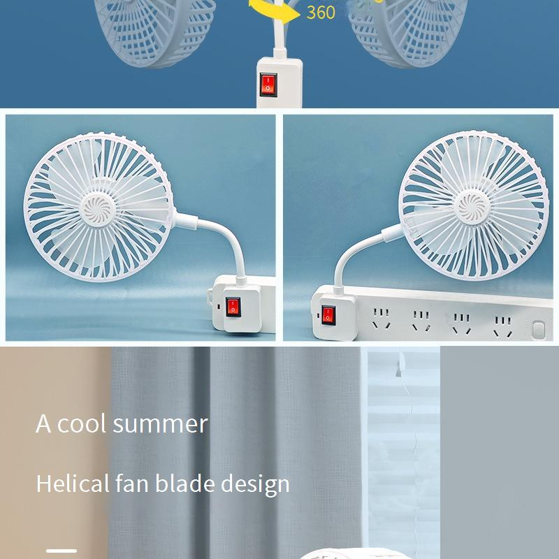 Round Plug-in Desk Fan - Ultra Quiet & Portable (USB/AC Power Perfect For Office & Home Use)_voghion.com
