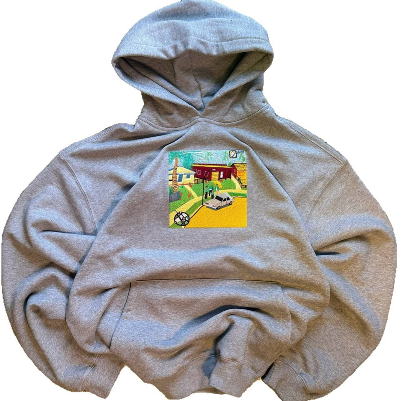Freedom 3D Embroidered Hoodie – Unisex Streetwear Pullover With Bold Graphic, Relaxed Fit (Grey, S/M/L/XL)_voghion.com
