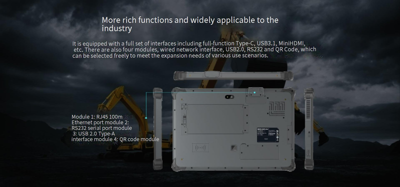 Emdoor Rugged Windows Tablet 12" With Intel I7 CPU, 16GB RAM, 5G/4G Connectivity, Industrial-Grade Protection For Harsh Environments_voghion.com